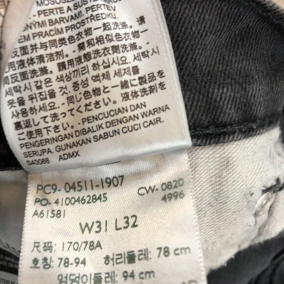 Levi's Mens Jeans Size 31x32 511 Slim Straight Classic Black Denim Casual Travel - Picture 9 of 13